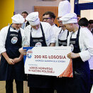 The winners were presented with 200 kilograms of salmon to use in the school's teaching activities.